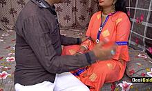 印度妻子在她的结婚周年纪念日用印度语音频变